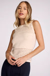 Sundays Zane Sweater Tank in Cream Sundays