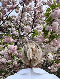 Solar Eclipse Hand Painted Angel Wings Claw Clip