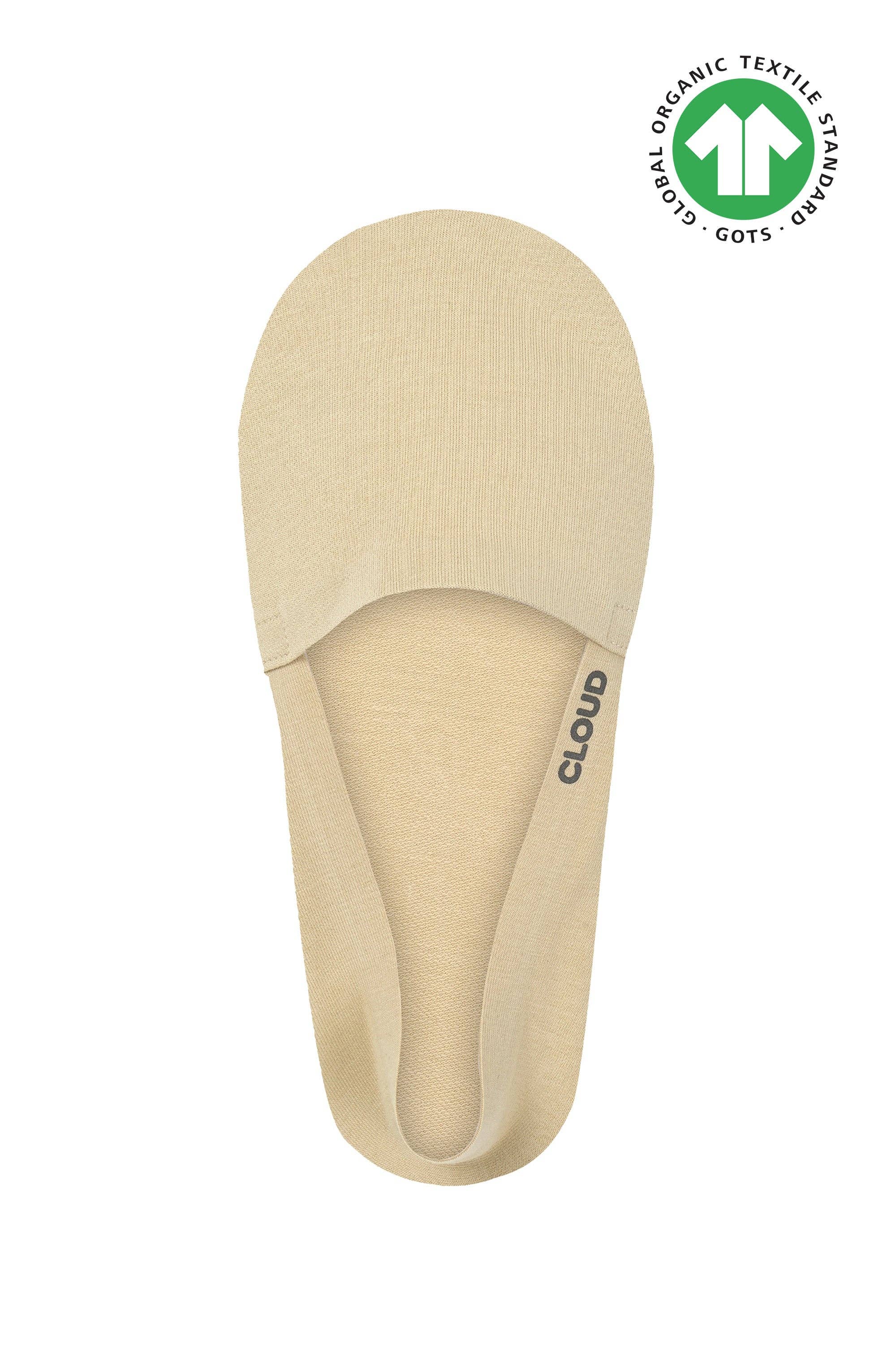 CLOUD Premium Organic Terry No Show Socks: L / Organic Black Cloud