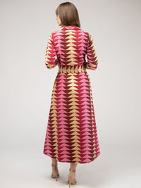 Beau & Ro Triangle Dress in Cranberry