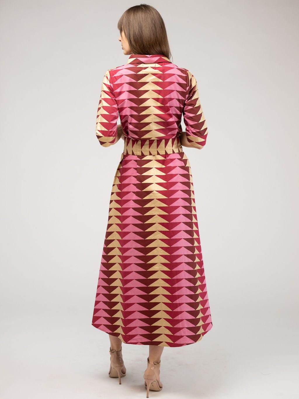 Beau & Ro Triangle Dress in Cranberry