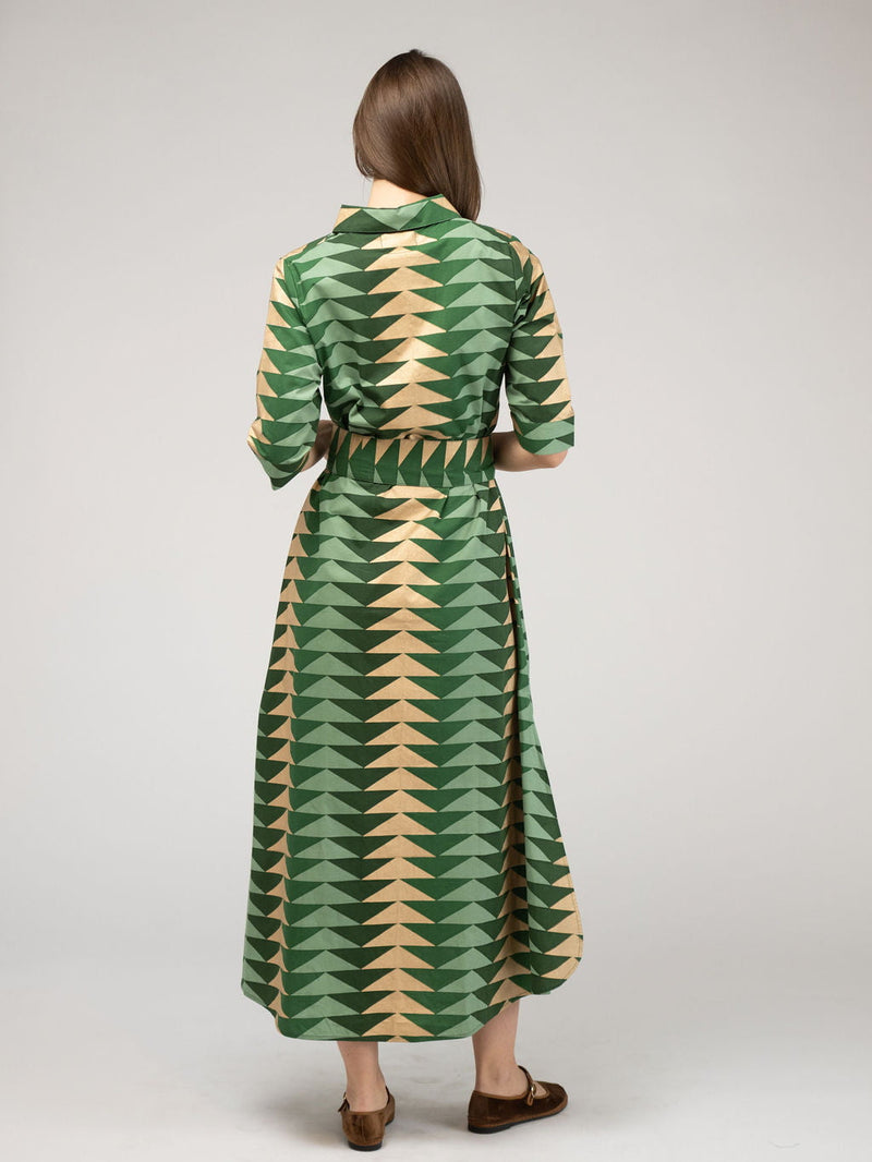 Beau & Ro Triangle Dress in Pine