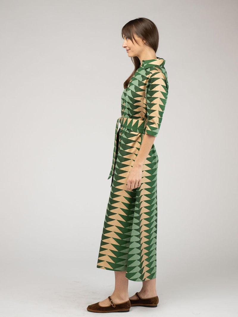 Beau & Ro Triangle Dress in Pine