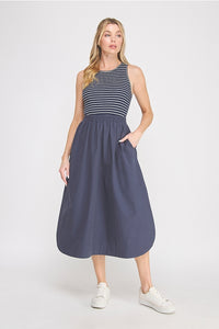 A&R Navy Stripe Dress