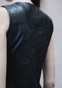 Las Surenas Leather Vest Black Medium VEST Las Surenas