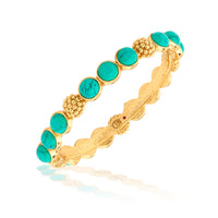CDW Berry Gem Hinged Bangle ­ Turquoise