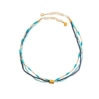 Catherine Page Chiffon Multi Strand Necklace Blues Catherine Page