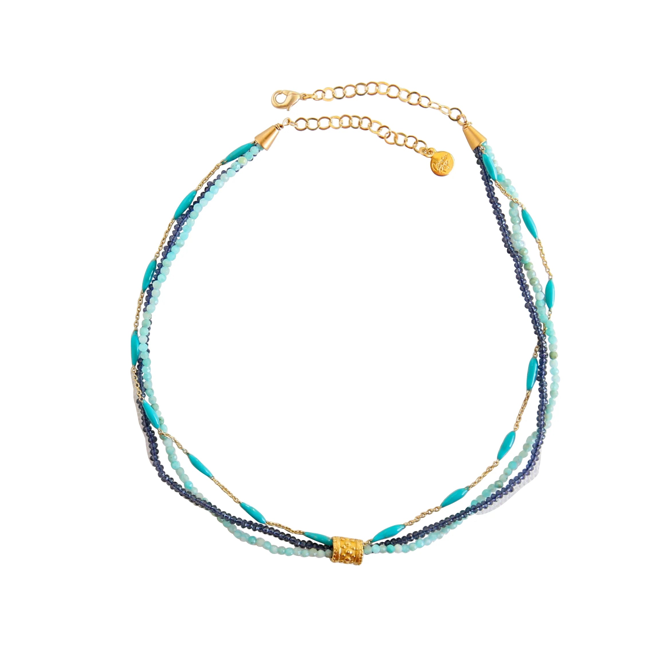 Catherine Page Chiffon Multi Strand Necklace Blues Catherine Page