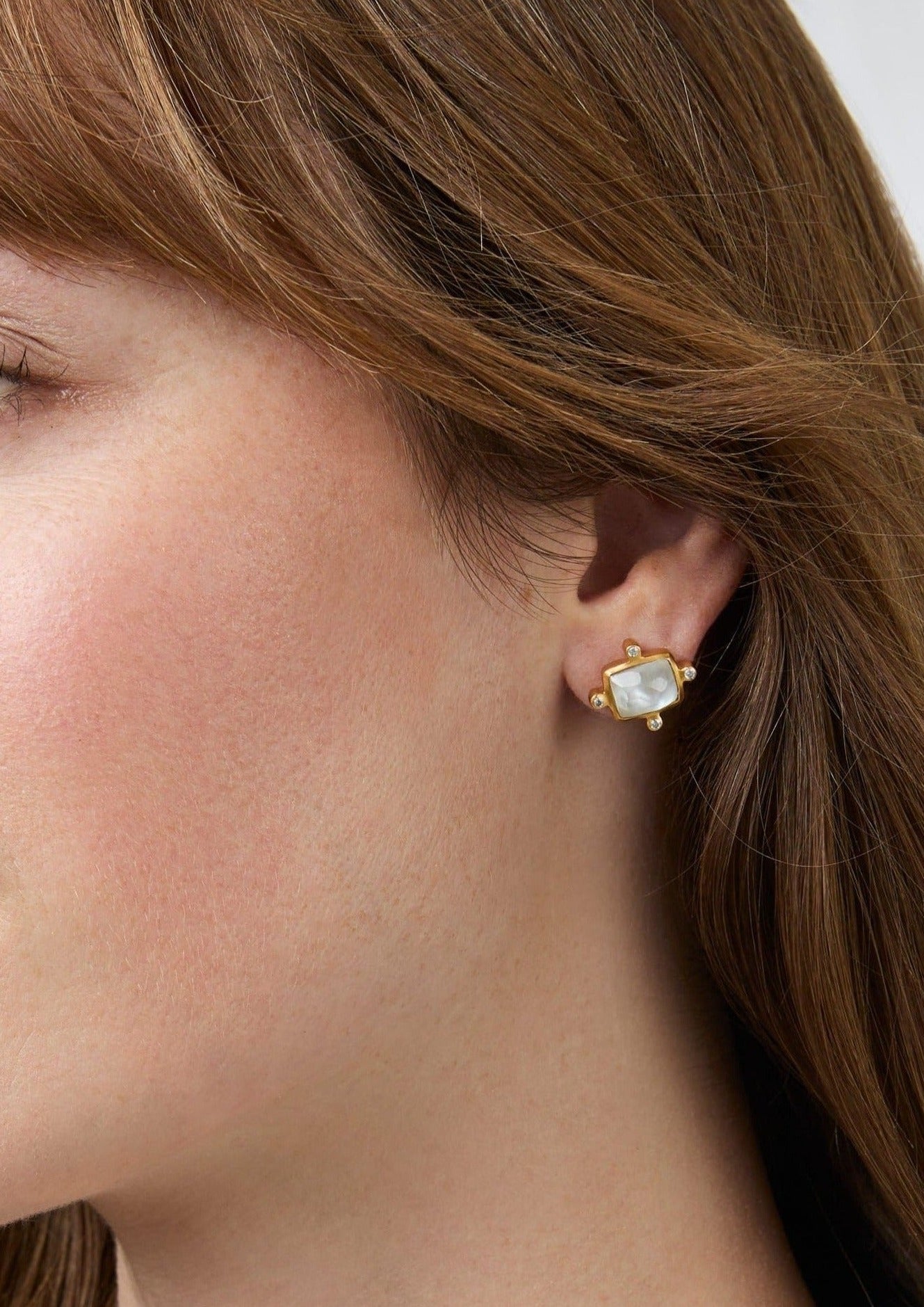 Clara Stud in Clear Crystal Earrings Julie Vos