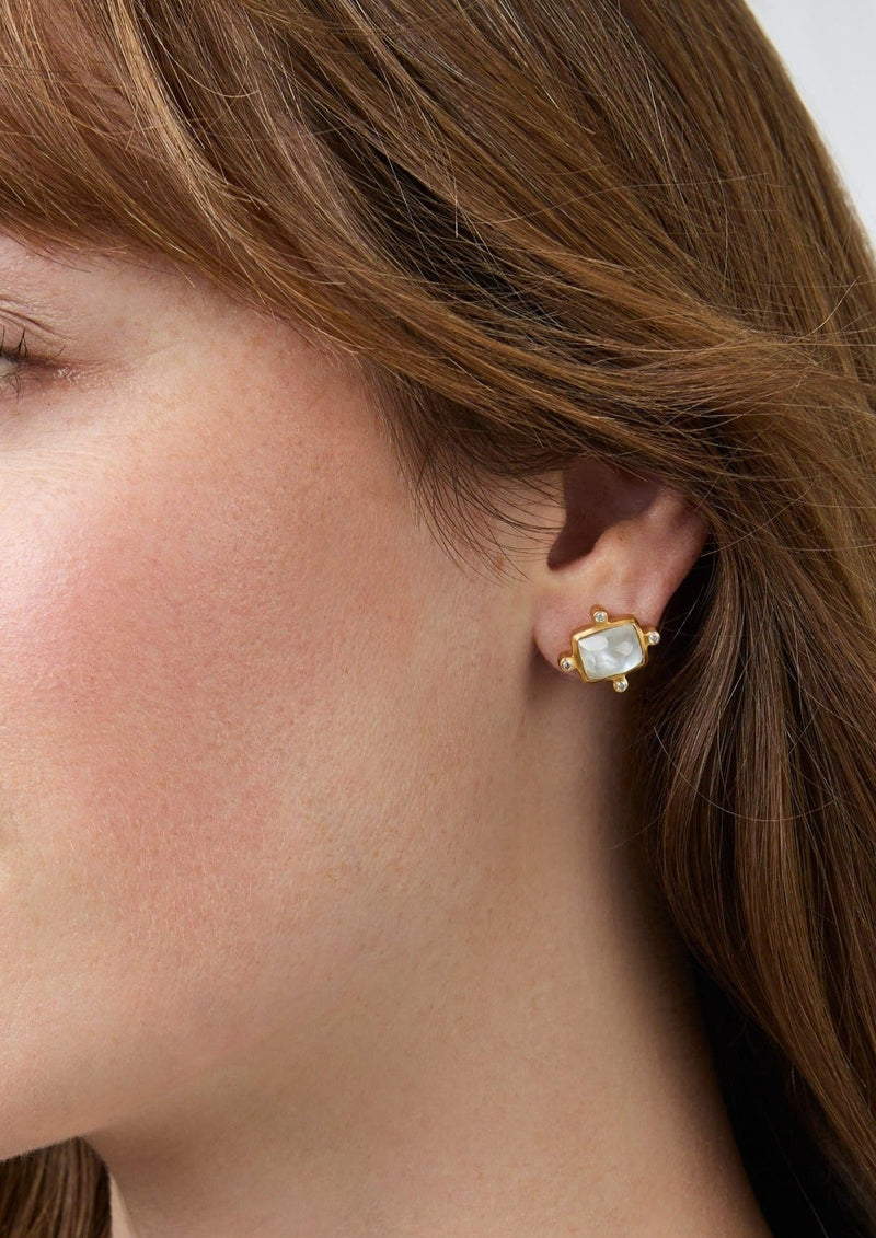 Clara Stud in Clear Crystal Earrings Julie Vos