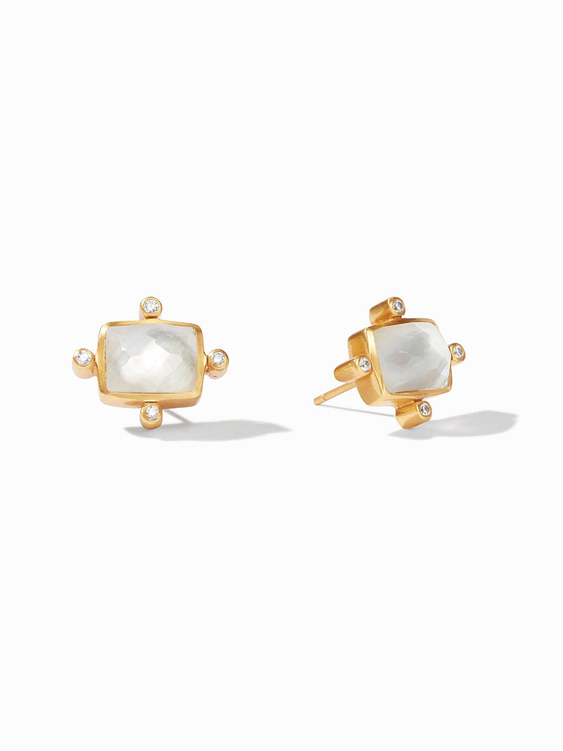 Clara Stud in Clear Crystal Earrings Julie Vos