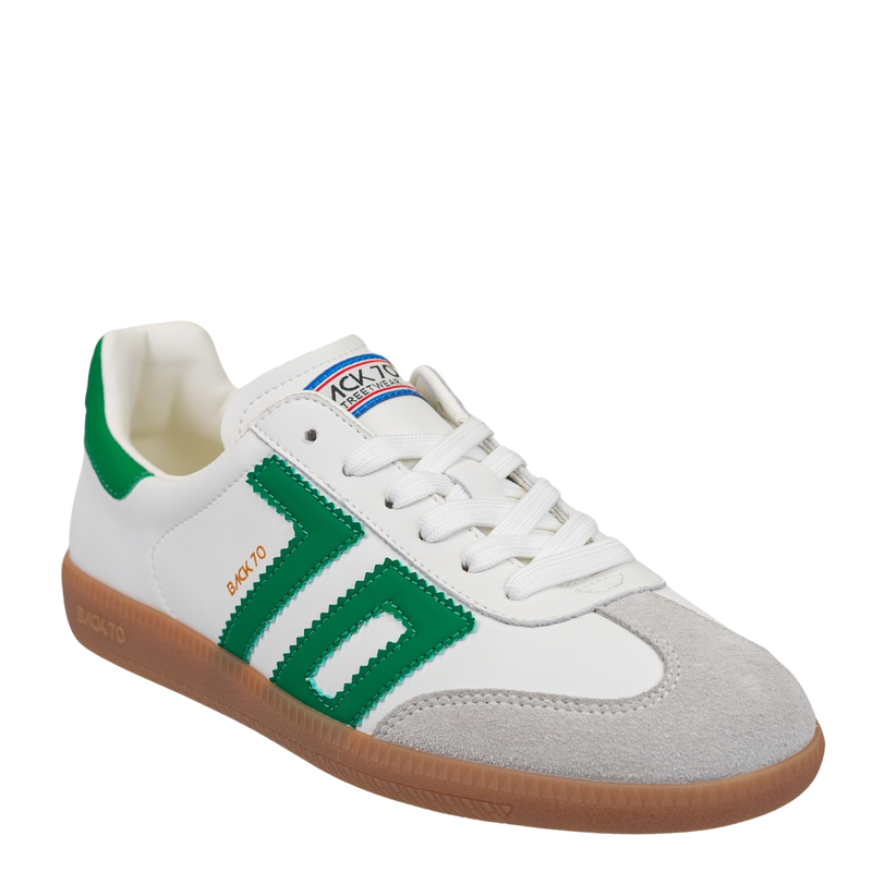 Back 70 Cloud Sneaker in White/Green