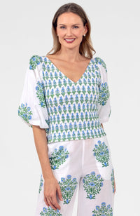 GRETCHEN SCOTT Crinkle Top in Kelly