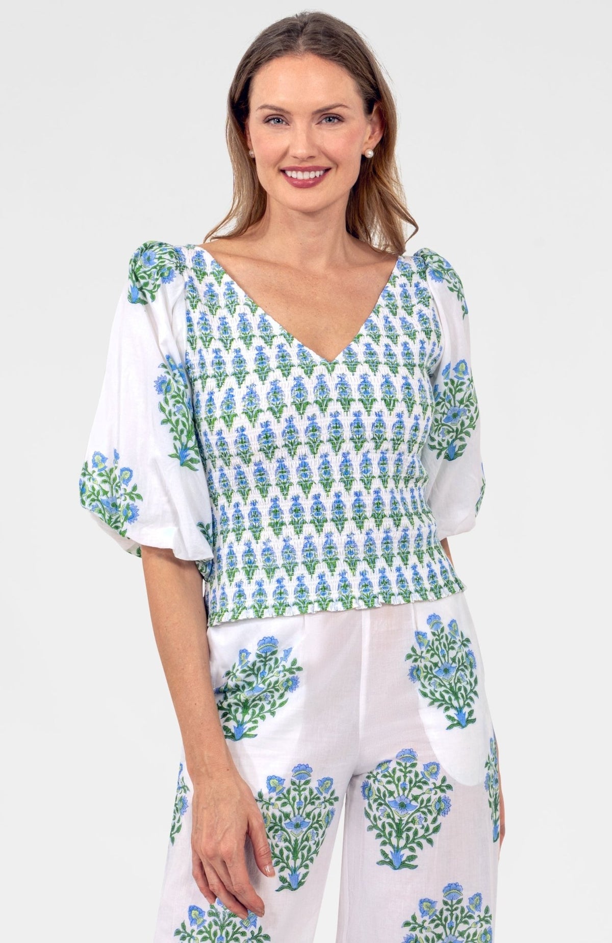 GRETCHEN SCOTT Crinkle Top in Kelly