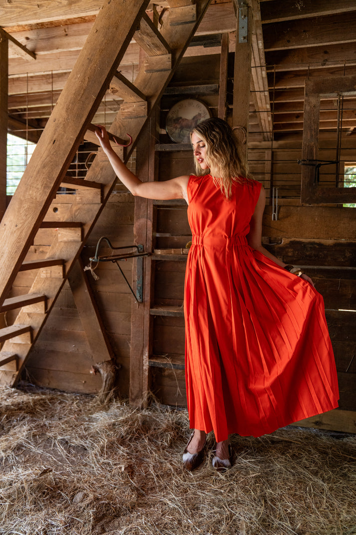 CROSBY Brantley Dress in Persimmon
