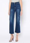 Queen High Rise Crop Wide Leg Jeans in Thunder Noend Denim