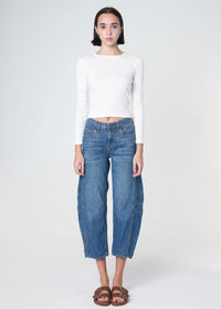 Ava Flutter Slung Fit Jeans in Pomona Noend Denim