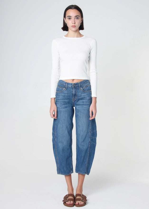 Ava Flutter Slung Fit Jeans in Pomona Noend Denim