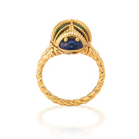 CDW Scarab Petite Ring ­ Malachite/Lapis, Size 8
