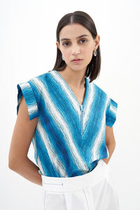 Birelin Patterned Cotton Blouse Birelin