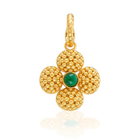 CDW Berry Clover Double Sided Pendant - Malachite