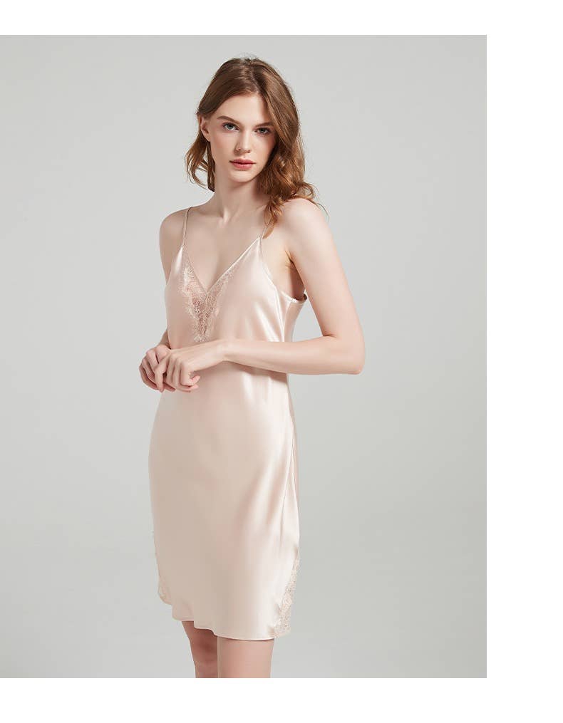 Silk Lace Slip: Champagne Apparel & Accessories SaySilk™