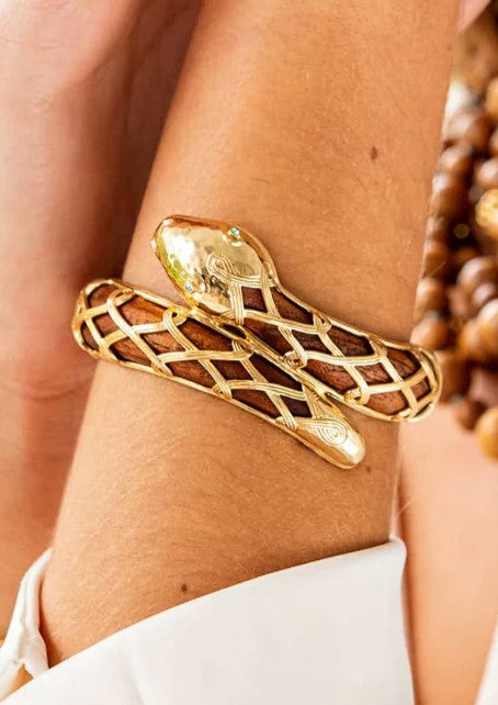 Earth Goddess Serpentina Teak Bracelet