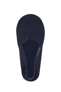 CLOUD Premium Organic Terry No Show Socks: L / Organic Black Cloud