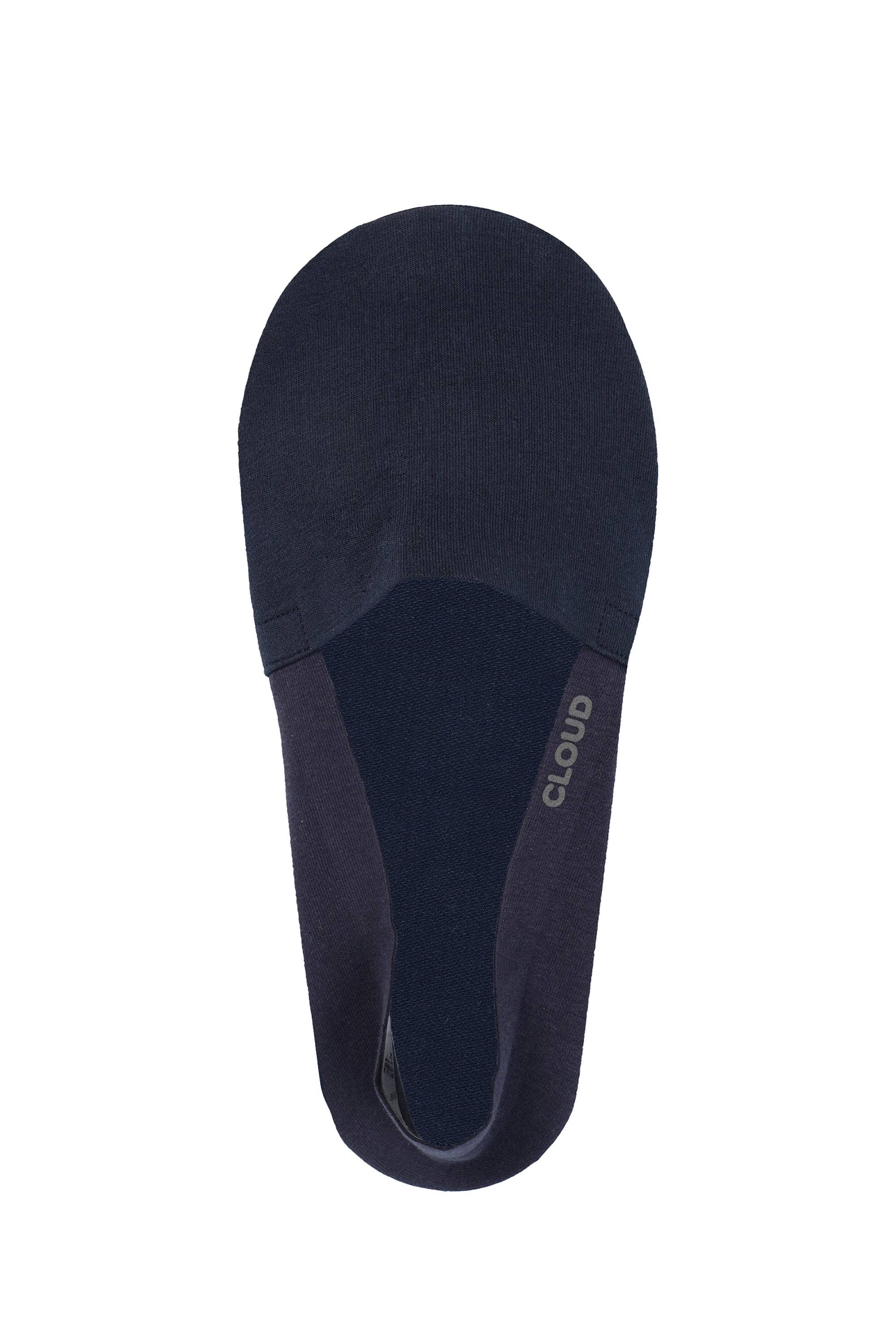CLOUD Premium Organic Terry No Show Socks: L / Organic Black Cloud