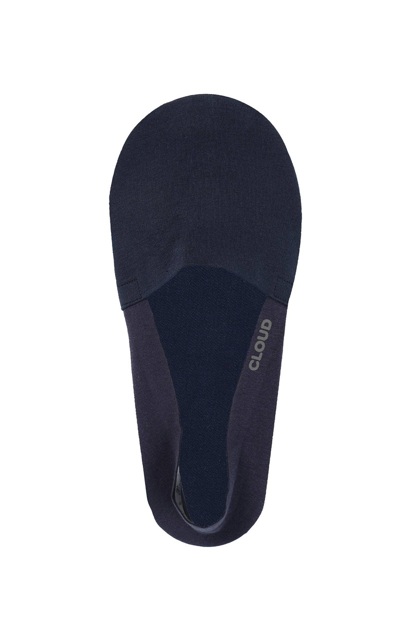 CLOUD Premium Organic Terry No Show Socks: L / Organic Black Cloud