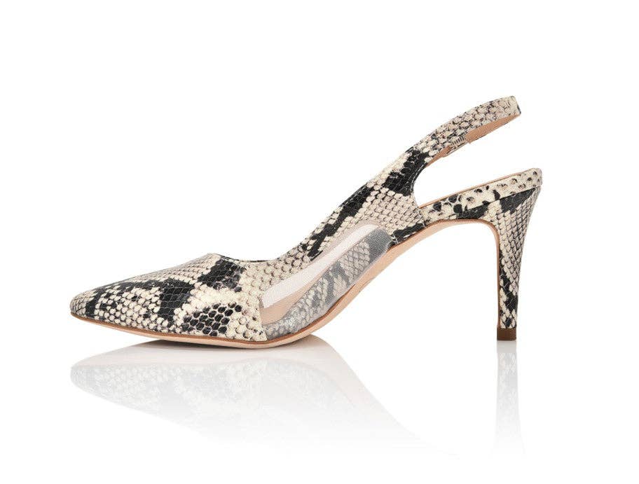 Dance Natural Printed Wild Snake/Clear Mesh: 7 Joan Oloff Shoes