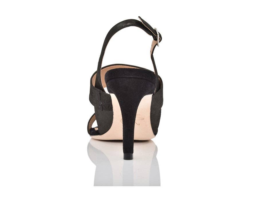 Fortune Black Shimmer Suede: 7 Joan Oloff Shoes