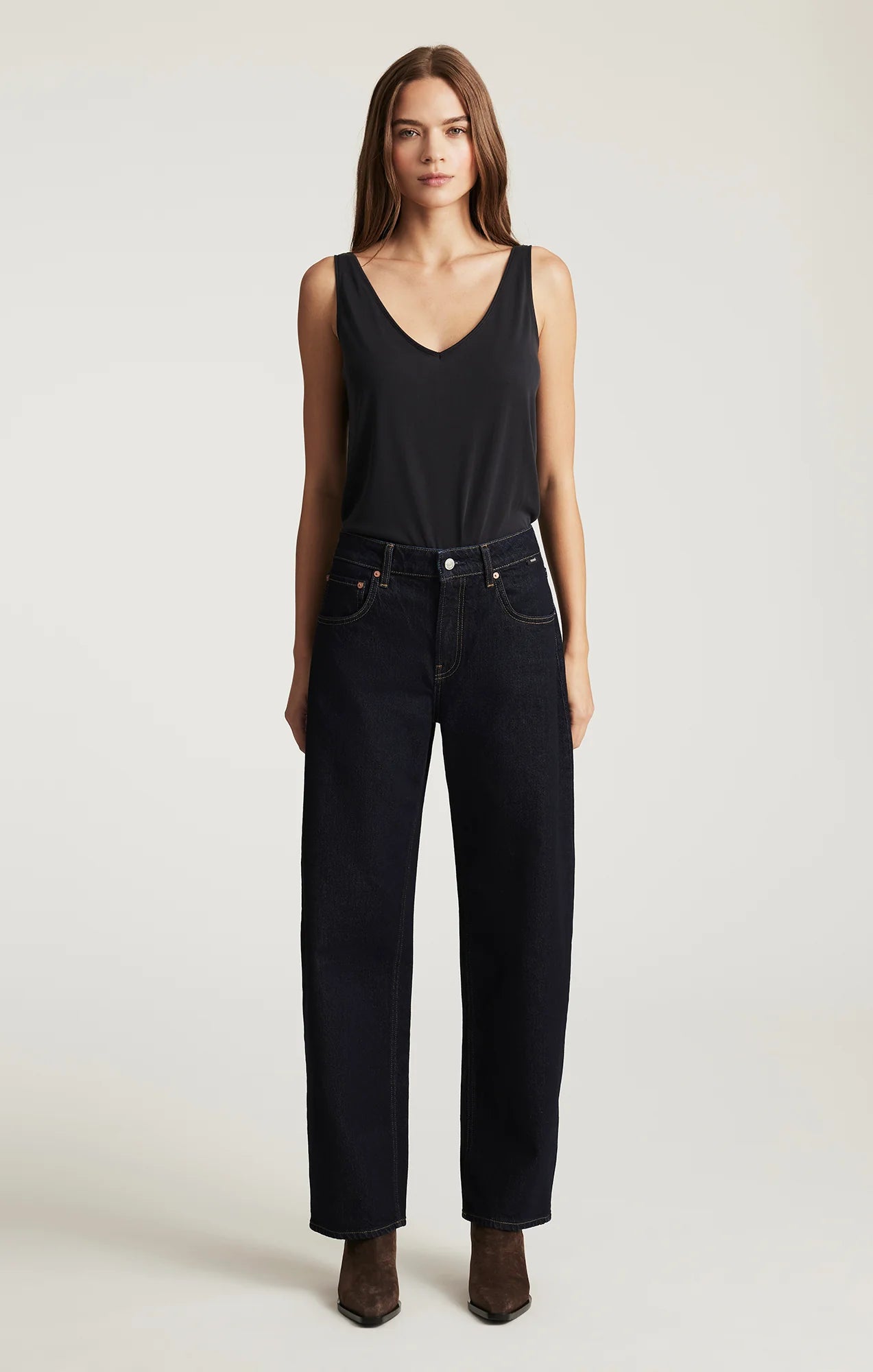 MAVI Nica Barrel Leg in Rinse Wash