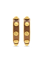 CDW Gaia Hoop Earrings in Hammered Gold/Teak