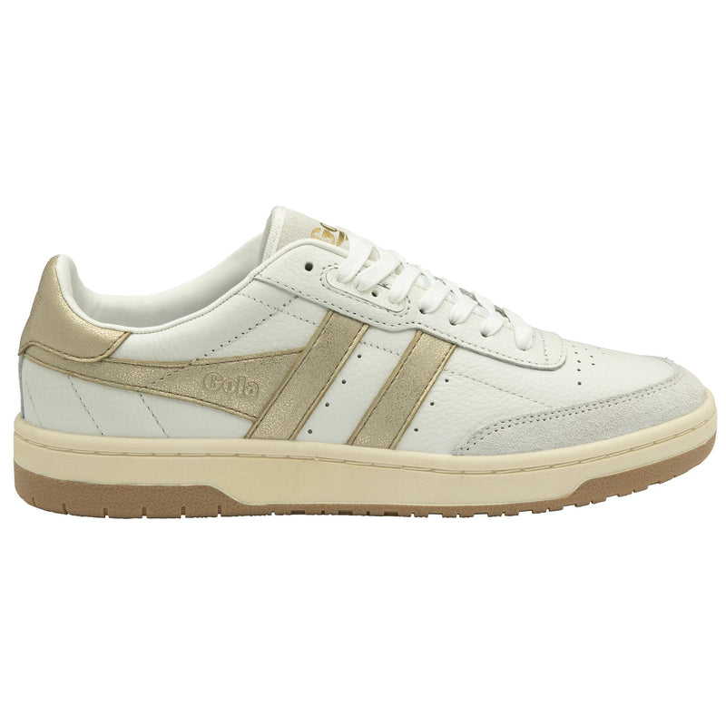 Gola Falcon Mirror Sneakers in Gold/White