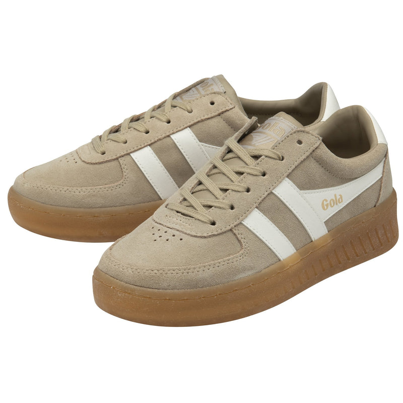 Gola Grandslam Suede Sneakers in Bone