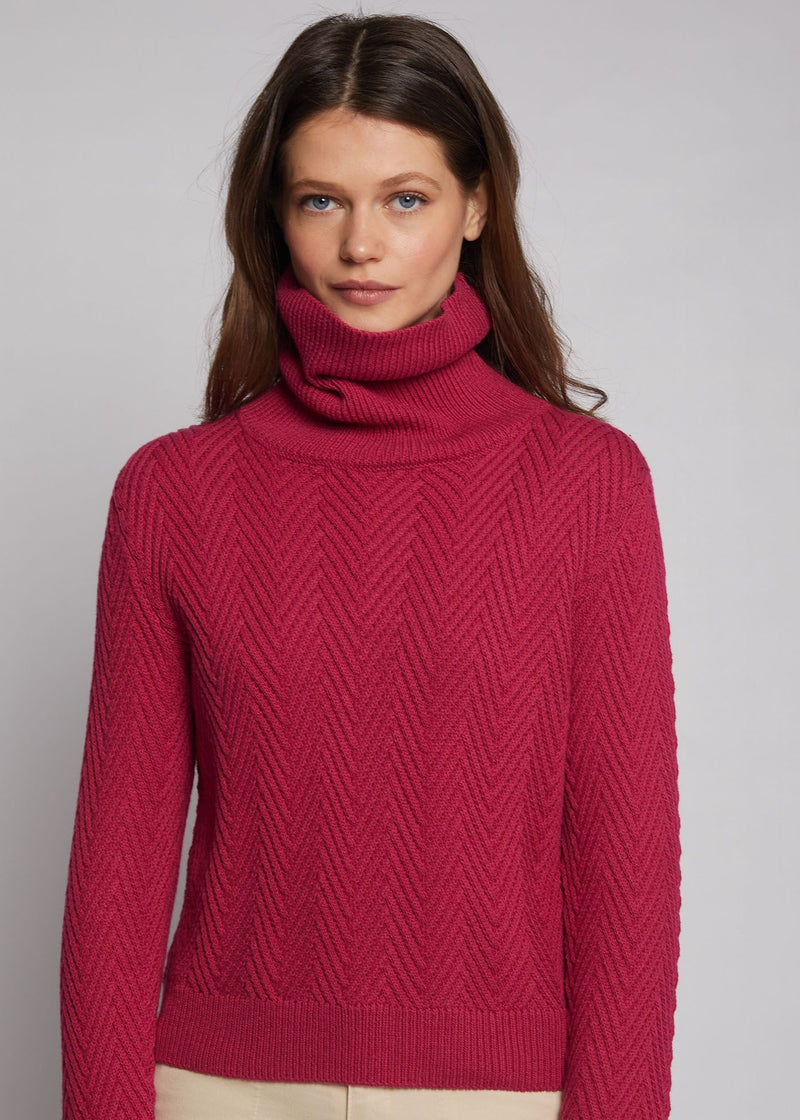 Vilagallo Herringbone Turtleneck