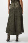 JR Textured Pleated A-Line Skirt in Avocado