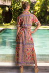 LOLA July Maxi Dress in Hibiscus Lola