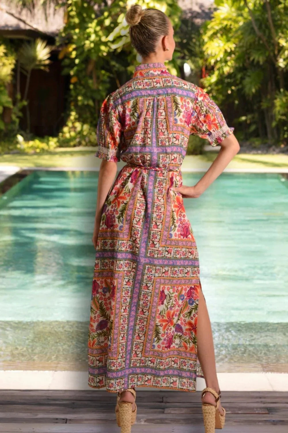LOLA July Maxi Dress in Hibiscus Lola