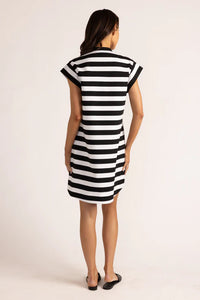Thomas and Lourdes Black Striped Mini Dress