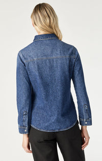 Levin Dark Blue Denim Shirt Medium MAVI