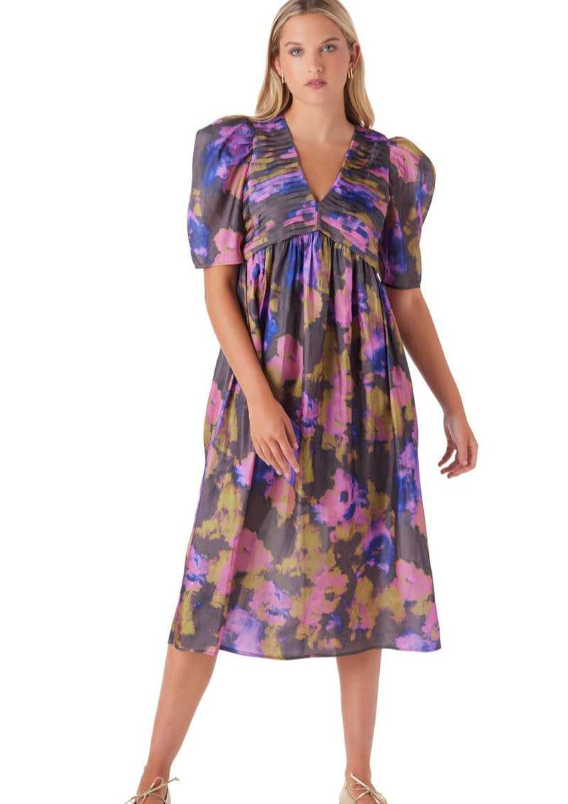 CROSBY Marley Dress in Blurred Floral Medium CROSBY