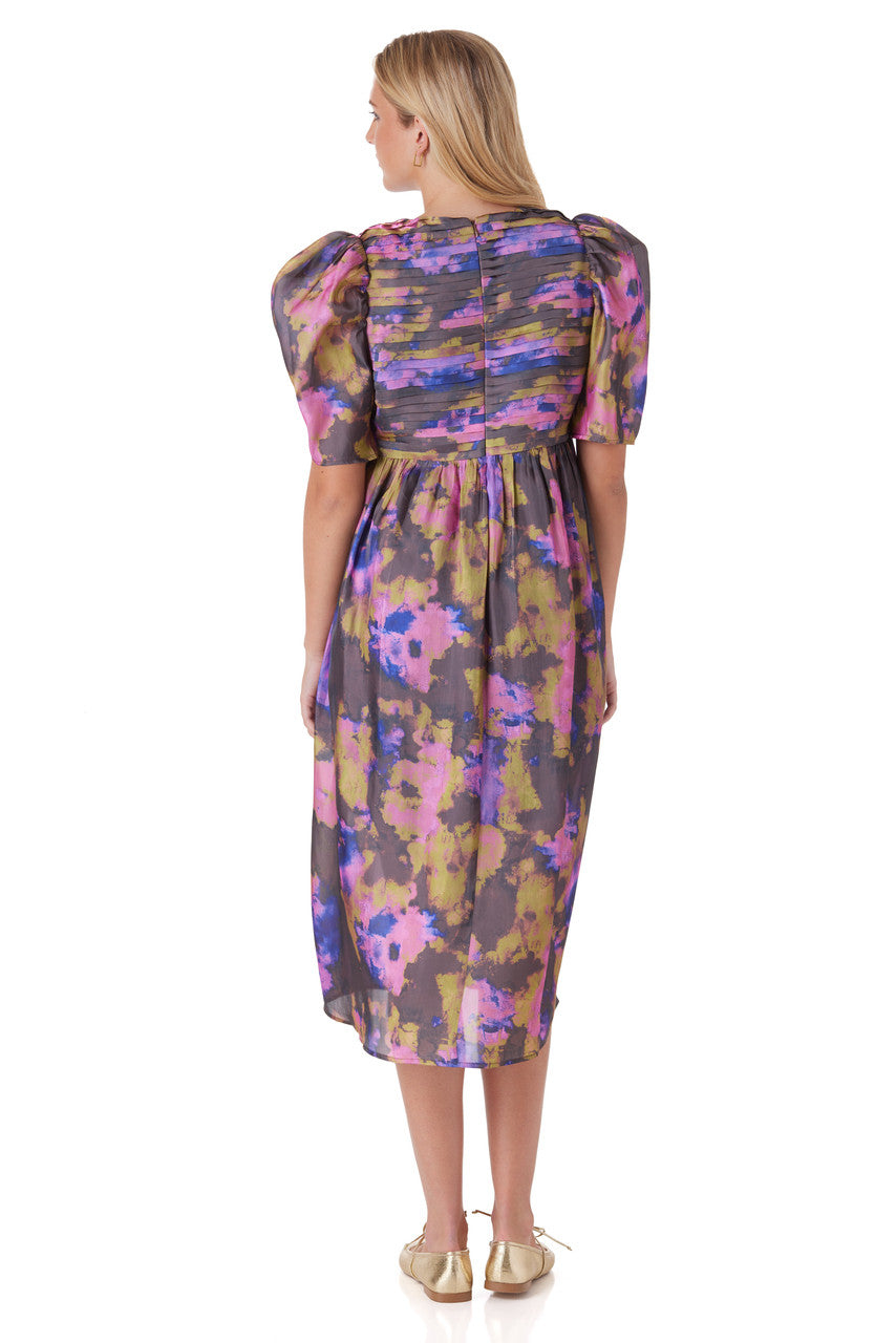 CROSBY Marley Dress in Blurred Floral Small CROSBY