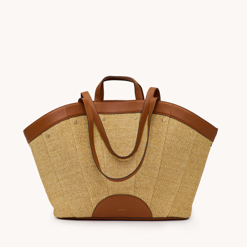 HAMMITT Shelley Resort Tote in Cocoa Raffia