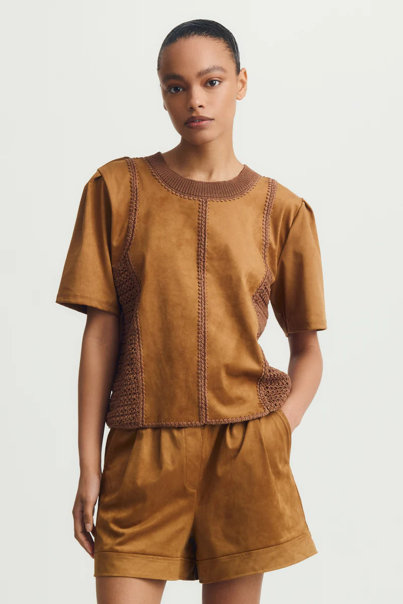 Melissa Nepton Inti Top in Amber Suede