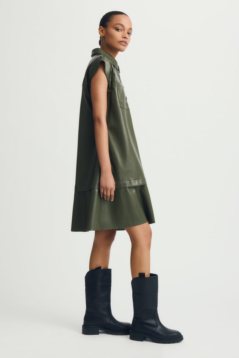 Melissa Nepton Kimy Dress in Khaki
