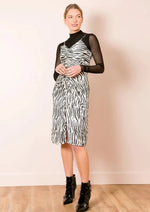 Jessie Liu Tulle Mock Neck
