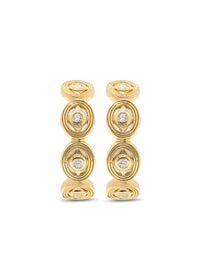 CDW Monique Hoop Earring Gold/Crystal & Swarovski Capucine De Wulf