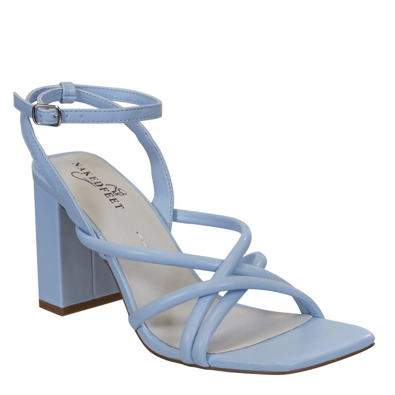 Naked Feet Mood Heels in Light Blue